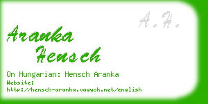 aranka hensch business card